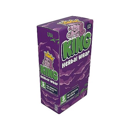 HERBAL WRAP KING UVA KING SIZE REGULAR - DISPLAY COM 25 BAGS