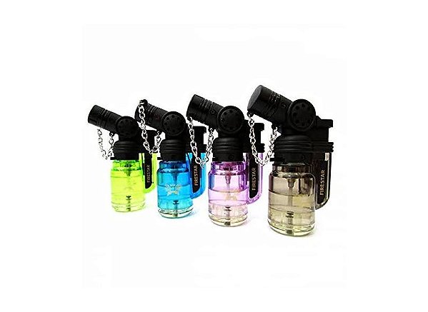 ISQUEIRO MAÇARICO FIRE STAR 02 CHAMAS CURVO