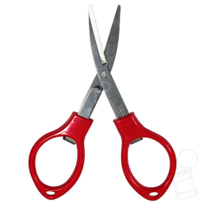 TESOURA TIPO OCULOS VERMELHA