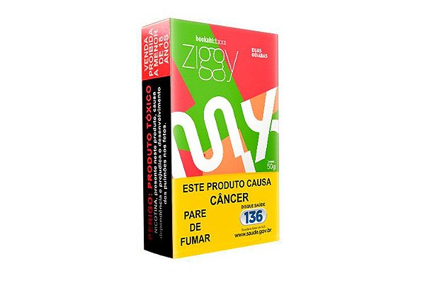 Fumo Para Narguilé Ziggy Duas Goiabas