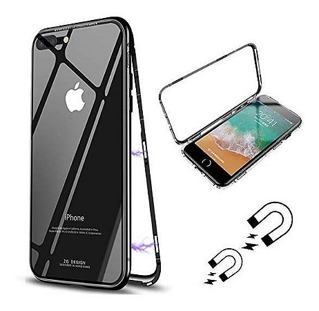 Capa Case Magnético iPhone 7/8 + Película Protetora de Vidro - Pix Prime