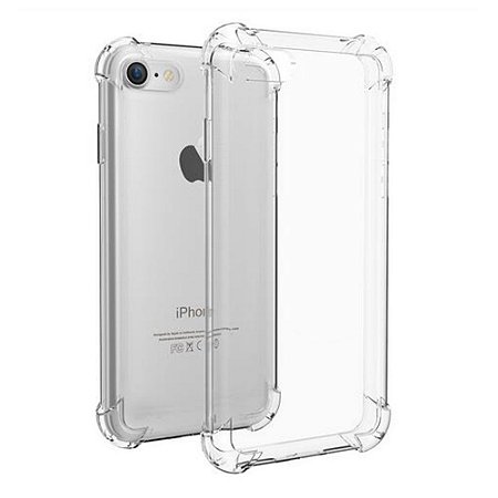 Kit Proteção Iphone 7/8 Capa Anti Shock Transparente + Película de Vidro  Temperado - Pix Prime