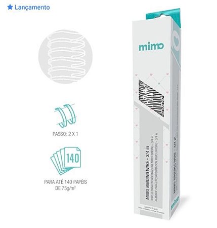 Wire-o - Branco -  Mimo Binding - 3/4" - 20 Un