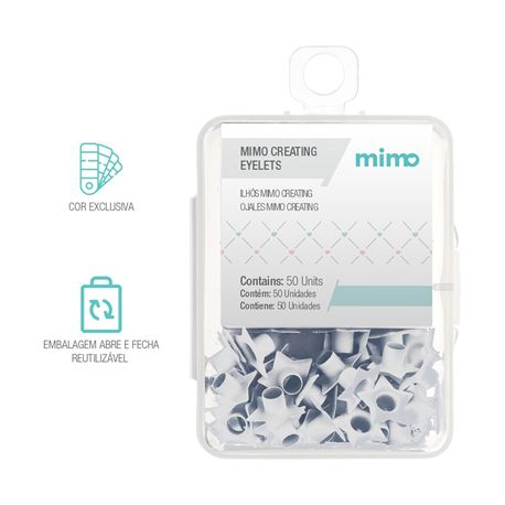 Ilhos Mimo Creating - Estrela - Branco - 4,5 mm - 50 Unids
