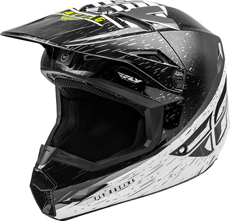 Capacete Motocross Enduro Trilha Fly Kinetic K120 Preto / Branco 48