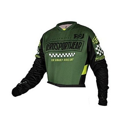 CAMISA MOTOCROSS ASW IMAGE KNIGHT 21 VERDE MILITAR TAM G