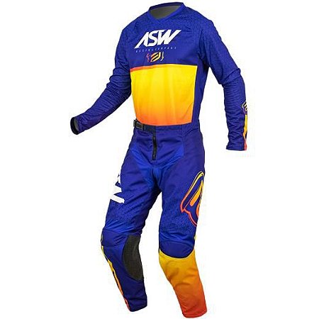 CONJUNTO MOTOCROSS ASW IMAGE CODE 22 AZUL 42 M