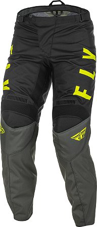 CALCA MOTOCROSS FLY F16 2022 CINZA AMARELO FLUOR 40