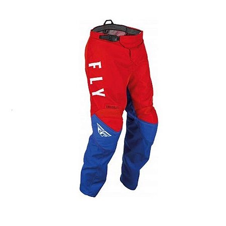 CALCA MOTOCROSS TRILHA FLY F16 2022 VERMELHO AZUL TAM 44