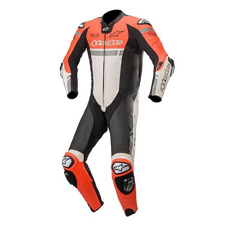 MACACÃO ALPINESTARS MISSILE V2 IGNITION 1PÇ PRETO VERMELHO 54