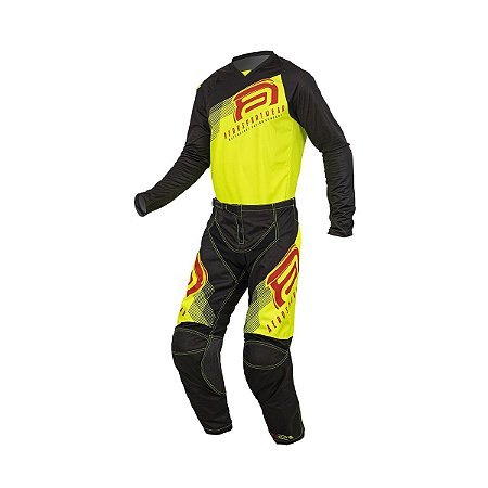 CONJUNTO MOTOCROSS ASW IMAGE SPARK 22 PRETO AMARELO 46/G