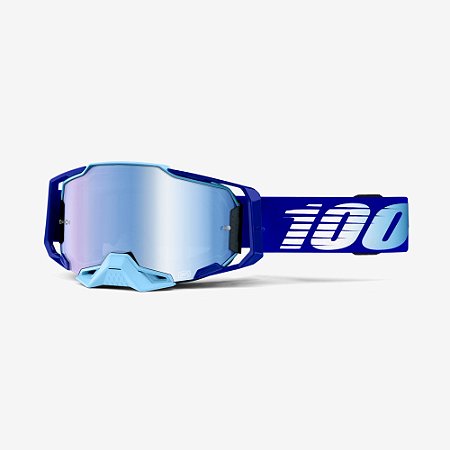 Oculos Motocross Enduro Trilha 100% Armega Espelhado Azul