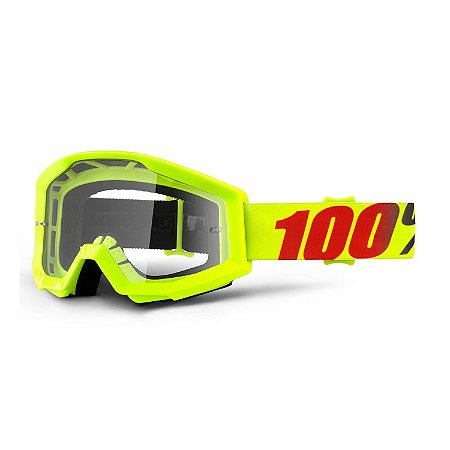 OCULOS 100% Motocross Enduro Trilha  STRATA CRISTAL MERCURY VERDE FLUOR