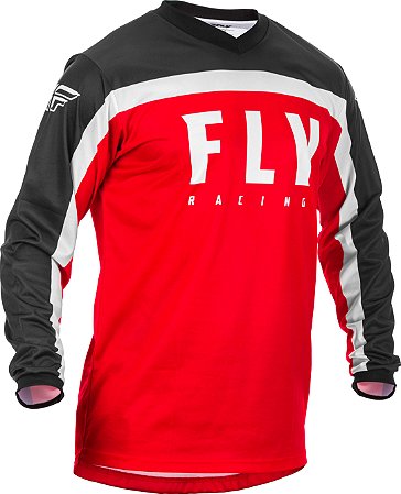 CAMISA MOTOCROSS ENDURO TRILHA FLY RACING F16 VERMELHA G