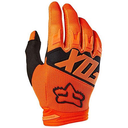 LUVA MOTOCROSS ENDURO TRILHA FOX RACING DIRTPAW LARANJA M