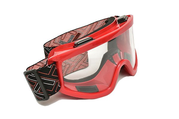 OCULOS MOTOCROSS TRILHA MATTOS RACING MX CRISTAL VERMELHO