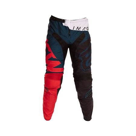 CALCA MOTOCROSS ENDURO TRILHA ASW IMAGE DART INFANTIL PRETO/VERMELHO 34