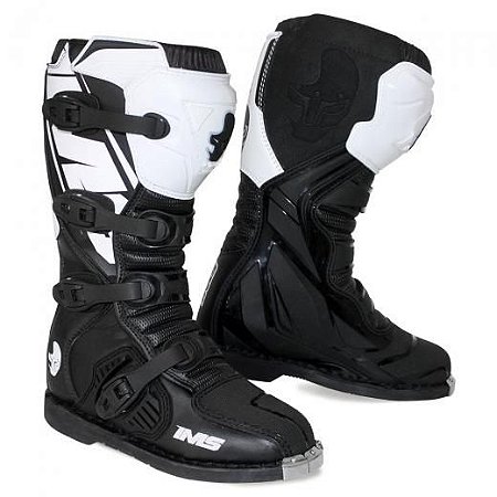 BOTA MOTOCROSS TRILHA IMS MX1 PRETA BRANCO 10 (41/42)