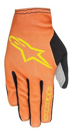 LUVA ALPINESTARS MOTOCROSS TRILHA AERO 2 LARANJA AMARELO G