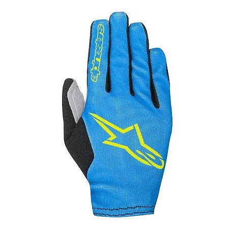 LUVA ALPINESTARS MOTOCROSS AERO 2 AZUL CEU AMARELO TAM GG