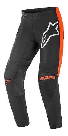 CALCA ALPINESTARS FLUID TRIPPLE 21 PRETO LARANJA TAM 34