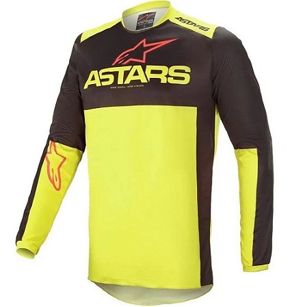 CAMISA ALPINESTARS FLUID TRIPPLE 21 PRETO VERMELHO TAM M