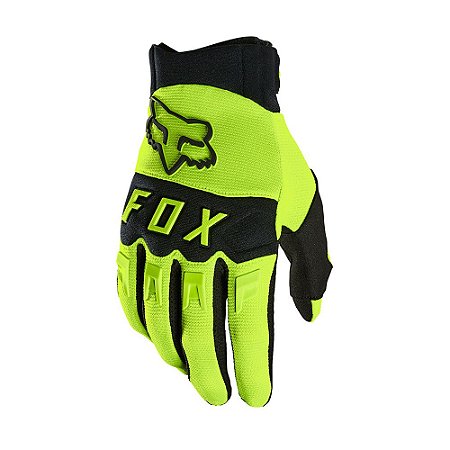 LUVA FOX MOTOCROSS TRILHA MX DIRTPAW FLAME AMARELO TAM G