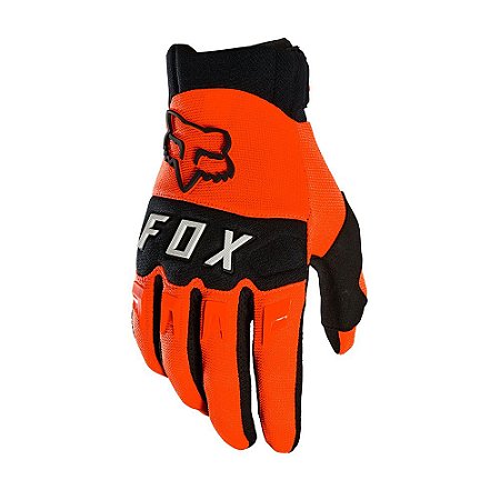 LUVA MOTOCROSS TRILHA FOX MX DIRTPAW FLAME LARANJA TAM GG