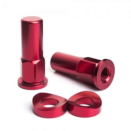 TAMPA PARAFUSO TRAVA DE PNEU MOTO BR PARTS VERMELHO