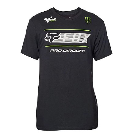 CAMISETA FOX LIFESTYLE PRO CIRCUIT SS MONSTER PRETO TAM GG