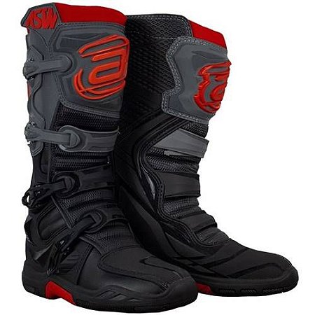 BOTA MOTOCROSS ASW ELEVATE PRETO CINZA ESCURO TAM 13 (44/45)