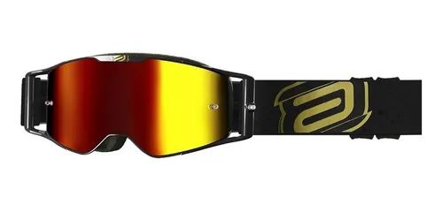 OCULOS ASW MOTOCROSS TRILHA A3 CLASS PRETO DOURADO 2021