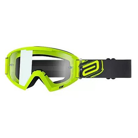 OCULOS ASW MOTOCROSS TRILHA A2 FOREVER AMARELO FLUO CINZA