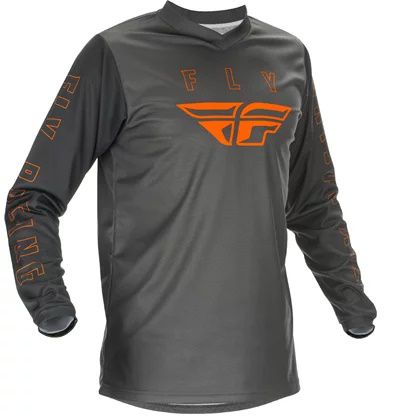 CAMISA FLY F16 2021 MOTOCROSS TRILHA CINZA LARANJA TAM M