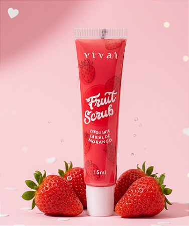 Esfoliante Labial Morango_ Fruit Scrub_Vivai
