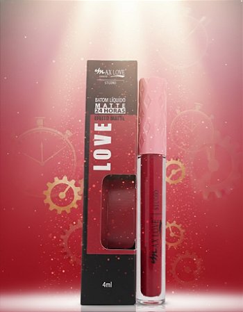 Batom Liquido Matte_Vermelho_24 horas_Max Love