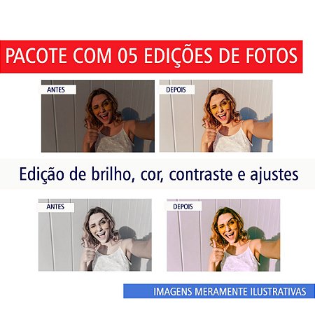 Pacote Edição de 05 fotos