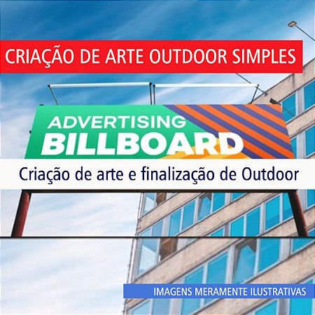 Criação de arte e finalização de outdoor simples