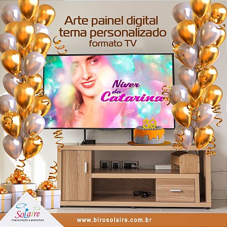 Criação de Arte Painel Digital tema personalizado