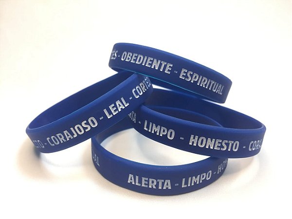 Pulseira em Silicone - Código ERB Azul