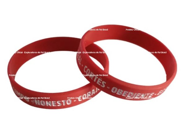 Pulseira em Silicone - Vermelha Código ERB