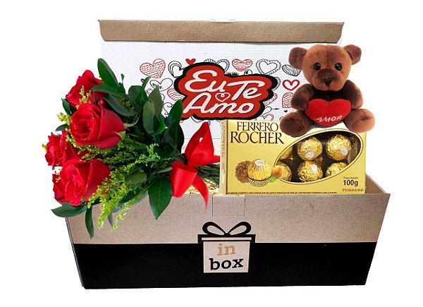 In Box - Eu te Amo com Rosas Vermelhas