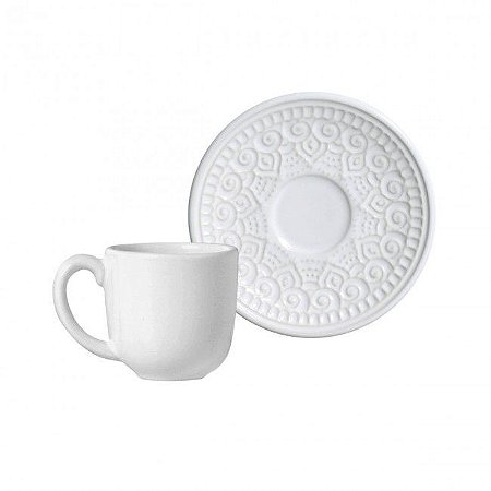 6 Xícaras de café agra branco 112 ml