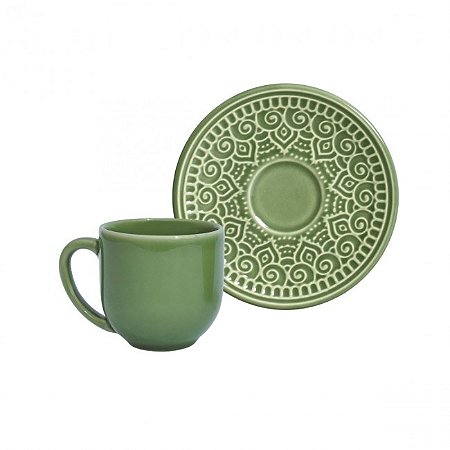 6 Xícaras de café agra verde sálvia 112 ml