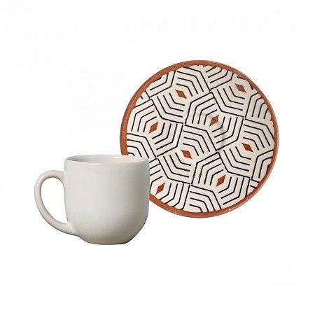 6 Xícaras de café coup geometria 112 ml