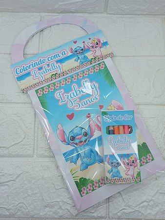 Kit de Colorir Lápis de Cor Stitch Personalizado