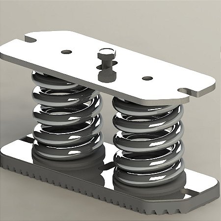 Amortecedor de Mola Dupla Linha HVAC-1054-05 (3 a 5 Hz) -  Faixa de Carga 599 - 1247 kgf