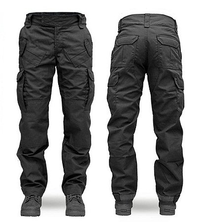 Calça Ripstop Preta 8 bolsos