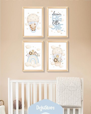 Kit Quadros: Safari Baby com Balões