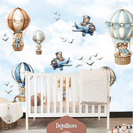 Papel de Parede Ursinho Balonista